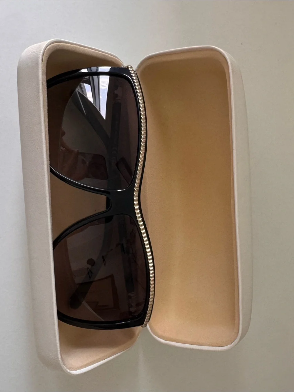 Chloé Black Sunglasses with Gold Trim